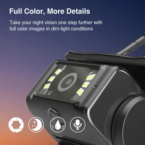 Vista 4 de Haloview BT7 Cámara de respaldo RV inalámbrica FHD 1080P DVR cámara de visión nocturna a todo color y adaptador de sistema de monitor de 7 pulgadas