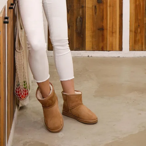 Vista 6 de Zizor Pantuflas cortas acogedoras para mujer, cálidas, de invierno, con forro mullido