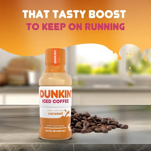 Vista 5 de Dunkin' Botella de café helado de caramelo, 13.7 onzas líquidas, paquete de 12