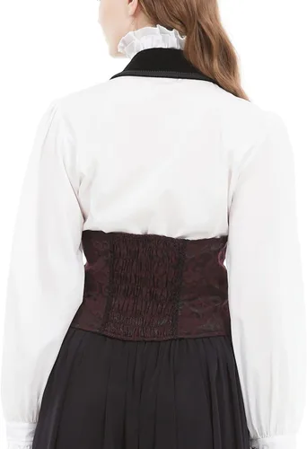 Vista 3 de Chaleco gótico victoriano pirata steampunk vampiro medieval para mujer