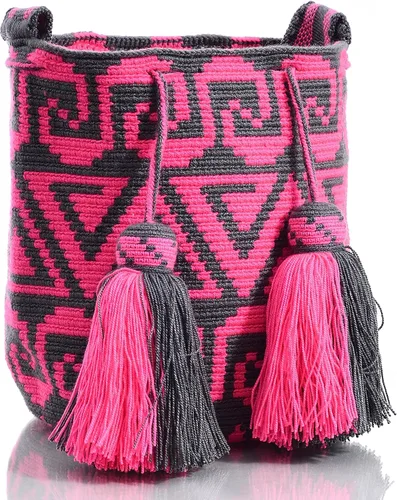 Vista 3 de WYOU Designer Collection, Handwoven Hobo Bucket Bag in Wayuu Crochet