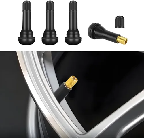 Vista 6 de Mandark 20 vástagos de válvula de neumático TR413 para automóvil, vástagos de válvula automotriz a presión, orificios de llanta sin cámara de 0.453