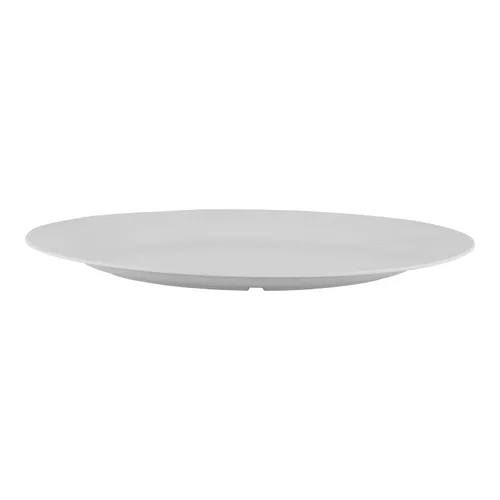 Vista 3 de G.E.T. OP-618-W - Plato ovalado blanco de 18 x 13.5 pulgadas, resistente a roturas, apto para lavavajillas, de plástico de melamina, colección Milano