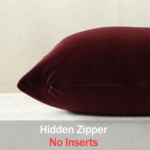 Vista 3 de Funda de almohada para cuerpo de Dezene, súper suave de terciopelo con cierre de cremallera oculto.