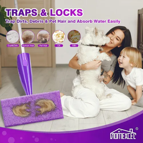 Vista 6 de HOMEXCEL Almohadillas de microfibra para Swiffer Wet Jet 11.5 x 5.5 pulgadas, paquete de 8