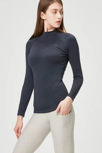 Vista 2 de DEVOPS - Paquete de 2 camisas de manga larga térmicas de cuello tortuga para mujer de comprensión, para usar debajo de la ropa