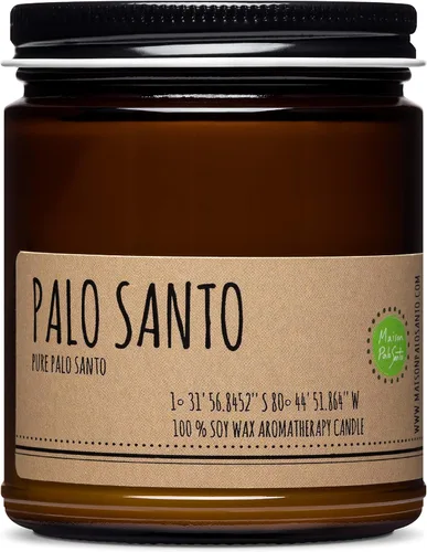 Vista 7 de Palo Santo de Ecuador y aceites esenciales de salvia griega para aromaterapia, vela de cera de soja natural para limpieza del hogar, hecha a mano