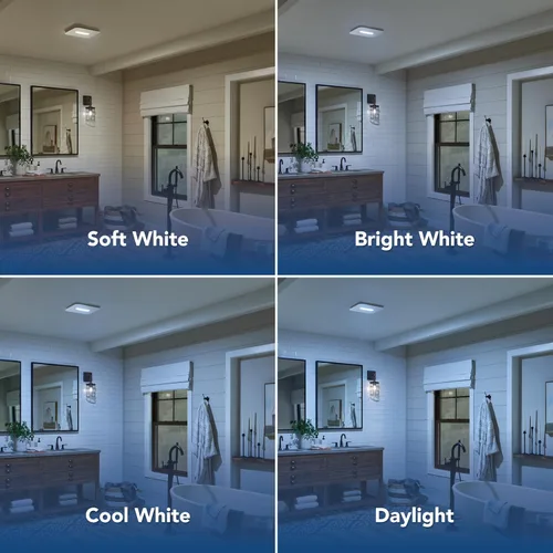 Vista 4 de Broan-NuTone AER80CCTK CleanCover - Ventilador de baño, 80 CFM, 0.7 Sone, con luz LED CCT seleccionable, Energy Star, blanco