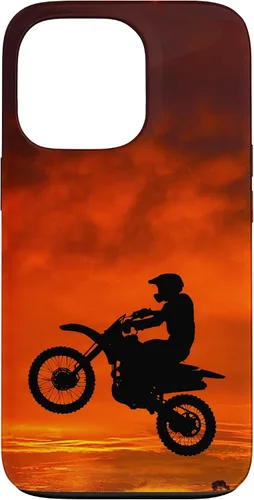 Vista 10 de Carcasa para iPhone 16 Motocross Dirt Bike Jump Sunset