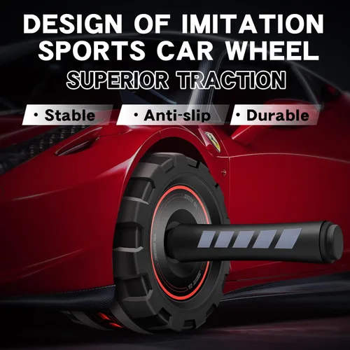 Vista 2 de Ab Roller Wheel,Stable Wide Wheel For Beginner,Men,Women,Abs & Core Workout Equipment For Home Gym With Knee Pad,Abdominal Wheel For Full-Body