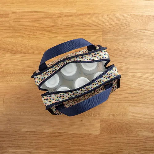 Vista 5 de Dr. Brown's Fold & Freeze - Bolsa enfriadora esencial para lactancia materna, 6 biberones para almacenamiento de leche, multicolor (paquete de 12)