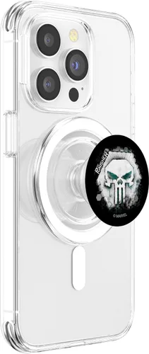 Vista 3 de Marvel The Punisher Geometric Skull PopSockets MagSafe PopGrip para iPhone