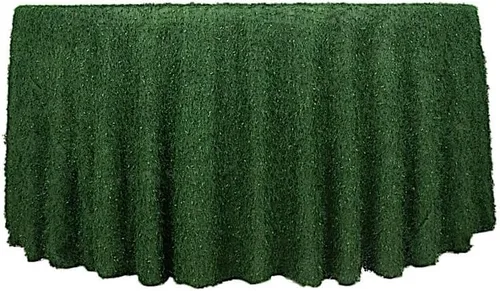 Vista 9 de Balsa Circle Mantel redondo de poliéster de 120 pulgadas, color blanco, con flecos, para bodas, fiestas, eventos, recepción, catering, suministros