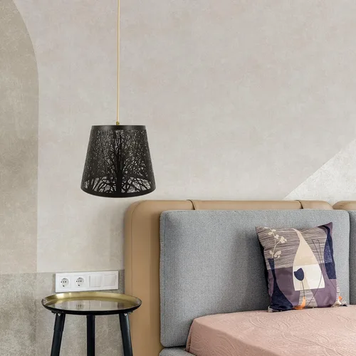 Vista 7 de KALLORY Pantalla de sombra de árbol, 2 piezas, cubierta creativa de lámpara de hierro para mesa de piso E27, lámpara de araña decorativa hueca
