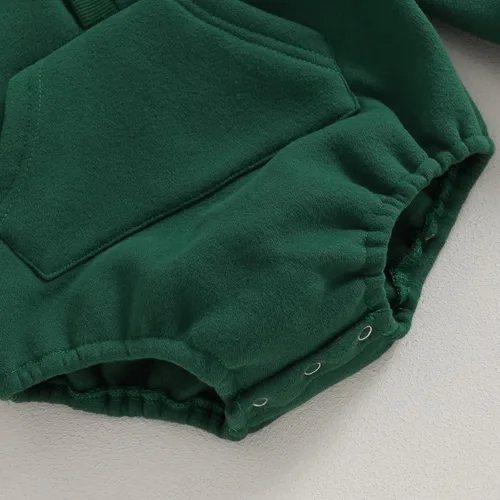 Vista 5 de FYBITBO Ropa para bebés y niñas, ropa de otoño e invierno con capucha, mameluco de manga larga, ropa cálida y bonita