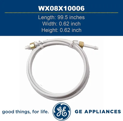 Vista 3 de GE WX08X10006 Genuino OEM Línea de Agua Kit de Instalación Refrigeradores, Blanco
