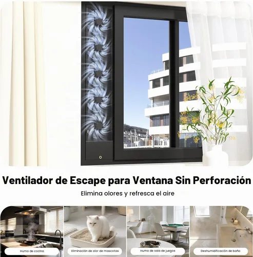 Vista 3 de Vertical Window Fan for Sliding Windows (75~80cm/29.5~31.5in)