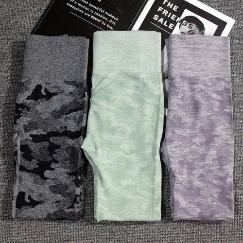 Vista 5 de WodoWei Leggings de entrenamiento para mujer con levantamiento de glúteos para mujer, sin costuras, cintura alta, pantalones de yoga para gimnasio