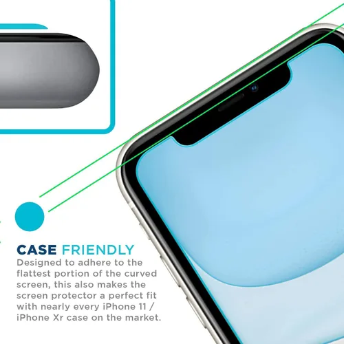 Vista 5 de Tech Armor Protector de pantalla mate antirreflejo/antihuellas diseñado para Apple iPhone 11, Xr de 6.1 pulgadas, paquete de 3 unidades 2019