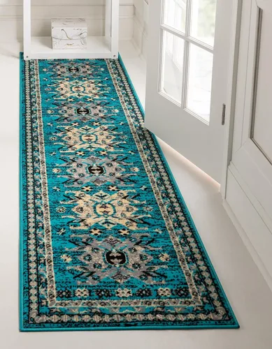 Vista 33 de Unique Loom Taftan Collection - Alfombra de borde geométrico de inspiración tribal (2 pies 2 pulgadas x 3 pies, rectangular, negro/gris)