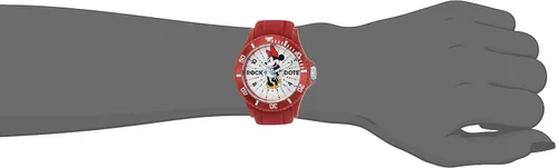 Vista 2 de Disney Minnie Mouse W002795 - Reloj de plástico rojo para mujer, bisel rojo, correa de plástico roja, Rojo -, Movimiento de cuarzo