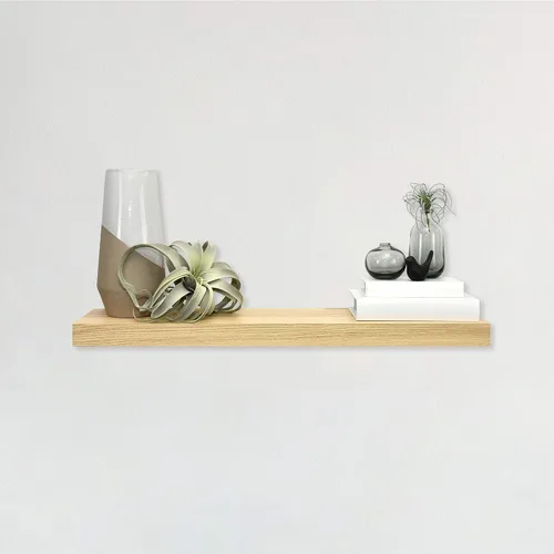 Vista 11 de MCS Estantes flotantes de grano de madera natural, 12 x 4 pulgadas, juego de 2, 12 x 4 pulgadas