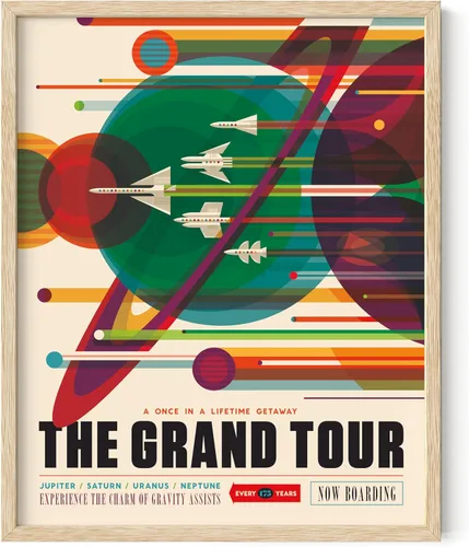 Vista 24 de HAUS AND HUES Arte de pared espacial – Pósteres espaciales vintage, póster JPL de la NASA, pósteres vintage de la NASA para paredes, arte de pared