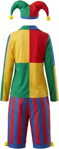 Vista 6 de Choomomo Conjunto de 3 piezas para fiesta de carnaval de payaso para niños Colorido