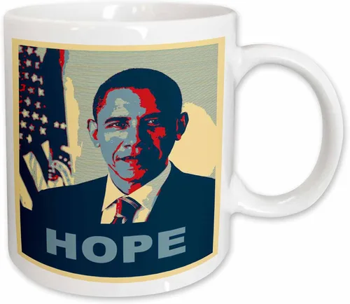 Vista 9 de 3dRose President Barack Obama in Hope Pop Art - Taza de 11 onzas, color negro