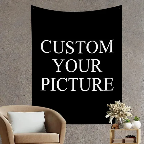 Vista 10 de Canessioa Tapiz personalizado para cargar imágenes personalizadas, tapiz personalizado, pancarta, logotipo, diseño de texto, tapiz para colgar