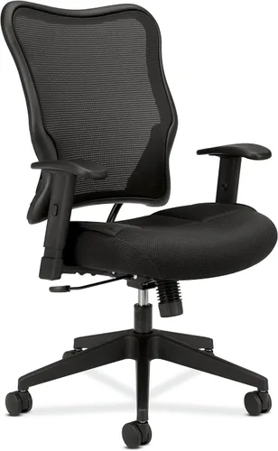 Vista 9 de HON Silla ejecutiva grande y alta con tela de malla y brazos ajustables, negra (VL705)