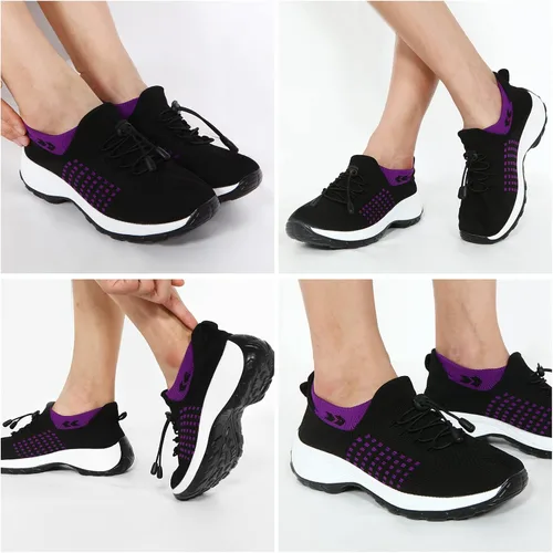 Vista 7 de STUNAHOME Zapatos deportivos ortopédicos transpirables para mujer, zapatos para caminar sin cordones, cómodos, informales, zapatos atléticos