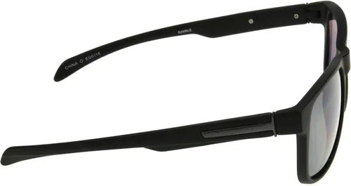 Vista 3 de Foster Grant Gafas de sol Ramble para hombre, montura negra, lentes grises, forma de vías, negro/humo, 2.047 in de EE. UU, Negro/Ahumado