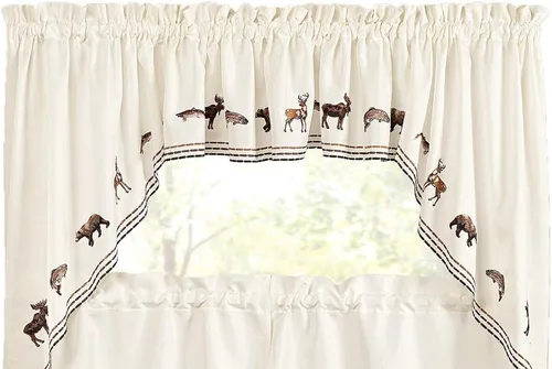Vista 3 de RENAISSANCE HOME FASHION Lodge - Par de niveles bordados, 56 x 24 pulgadas