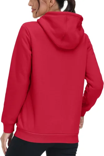 Vista 26 de MAGCOMSEN Sudaderas con capucha para mujer, con forro de sherpa, de vellón, para invierno, cálido, pesado, de algodón, con bolsillo