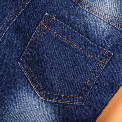 Vista 6 de Conjunto de 2 7 años de edad, 2 piezas de camiseta de impresión de coche + pantalones vaqueros largos
