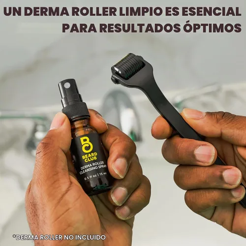 Vista 5 de The Beard Club Derma Roller Spray limpiador - Limpia y prolonga la vida útil del rodillo Derma - 0.5 onzas