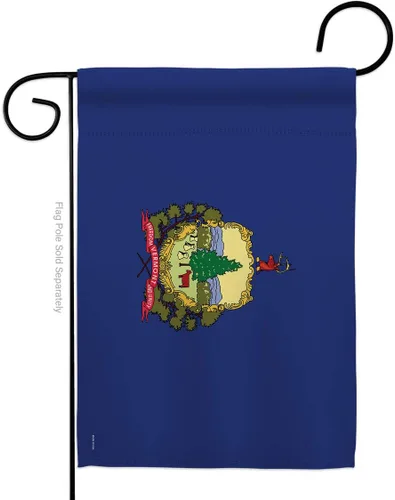 Vista 4 de Vermont Burlap Garden Flag Americana States USA American Territories Republic Country Particular Area Small Decorative Gift Yard House Banner