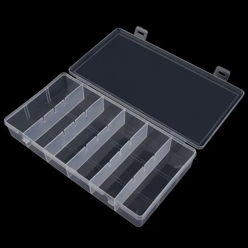 Vista 3 de Caja de almacenamiento de plástico visible transparente, caja de almacenamiento de herramientas cosméticas, herramientas de maquillaje, aparejos