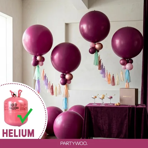 Vista 41 de PartyWoo 50 globos de látex color piel albaricoque, globos de helio boho de Albaricoque-f05