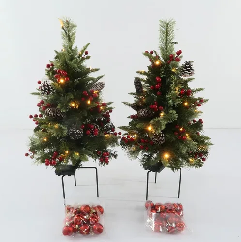 Vista 8 de Árbol de Navidad artificial con luces de 6 pies, abeto preiluminado Verde