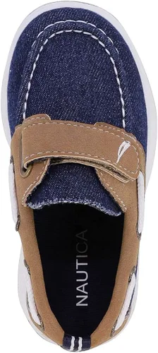 Vista 4 de Nautica Mocasines casuales para niños y niños, zapatos de barco con una correa - (niño pequeñoniño pequeño)