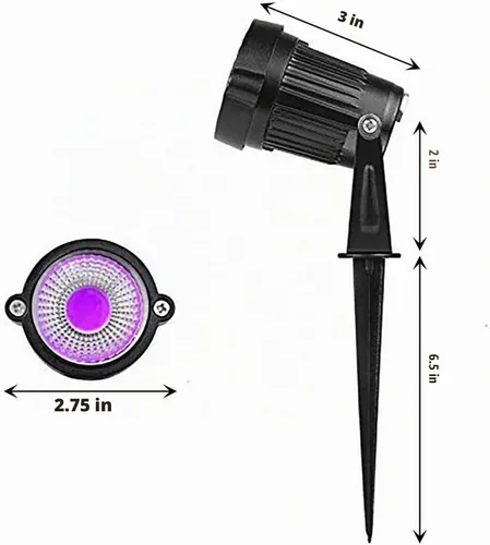 Vista 3 de Efavormart - Telón de fondo LED morado de 6 W, impermeable, para exteriores, con pico de tierra, para recepciones humildes y fiestas temáticas