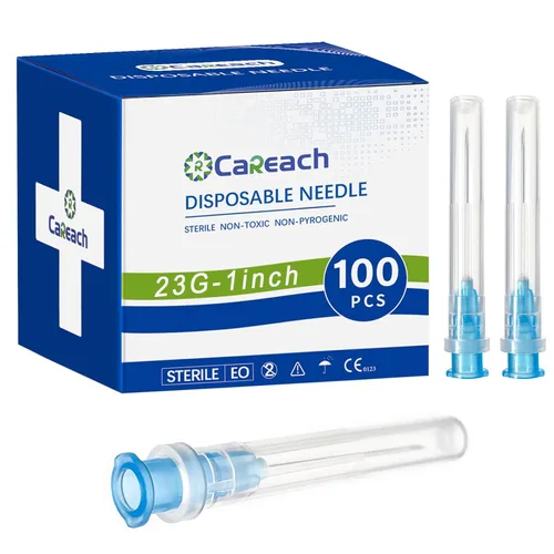 Vista 8 de 100 piezas 18 g 1 pulgada Aguja para Accesorios de Laboratorio Industrial, Medición y Relleno de Tintas Rellenar tintas, envueltas individualmente