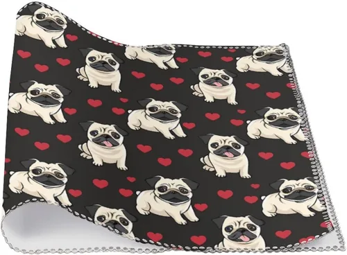 Vista 3 de Pug Dog Placemats Set of 6 Resistant Table Mats Washable Place Mats for Dinner Party Table Decoration