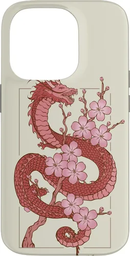 Vista 17 de iPhone 16 Japanese Dragon in Cherry Blossom Case