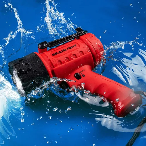 Vista 3 de GearLight - Linterna de proyector LED impermeable Watchman, alta en lúmenes AA para accesorios de campamento al aire libre, equipo de kayak marino