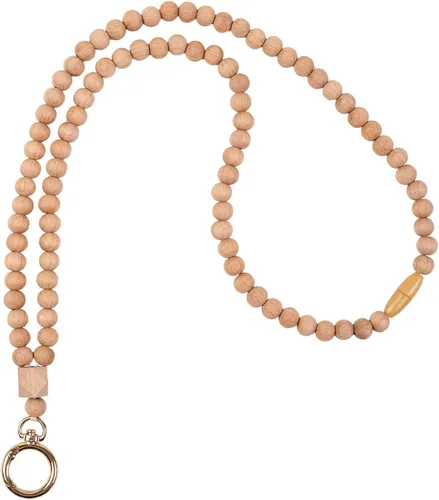 Vista 9 de Cordones de madera con cuentas arcoíris para tarjetero de identificación, cordón desmontable para profesores de salud mental, cordón para llaves