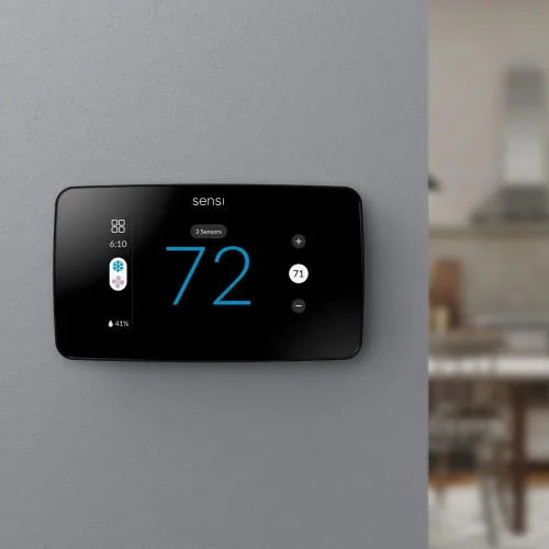 Vista 7 de Sensi Touch 2 - Termostato inteligente con pantalla táctil a color, 100 años de experiencia, programable, Wi-Fi, privacidad de datos, fácil