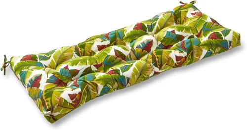 Vista 13 de Greendale Home Fashions Juego de 1 cojín para columpio/banco de 44 pulgadas, diseño Adobe Stripe